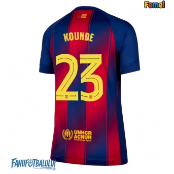 Barcelona Jules Kounde #23 Tricou Fotbal Replică 2025-26 Femei Acasa
